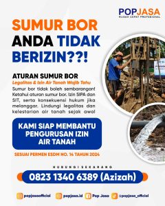 Jasa Pengurusan Izin SIPA Air Tanah